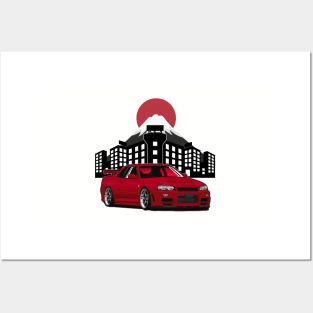 R34 SKYLINE GTR Posters and Art